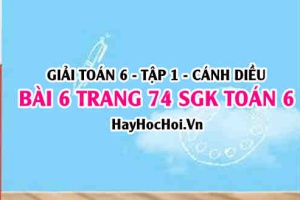 Giải bài 6 trang 74 Toán 6 Tập 1 SGK Cánh Diều